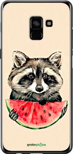 Чохол на Samsung Galaxy A8 Plus 2018 A730F Єнотик з кавуном "4605t-1345-2448"