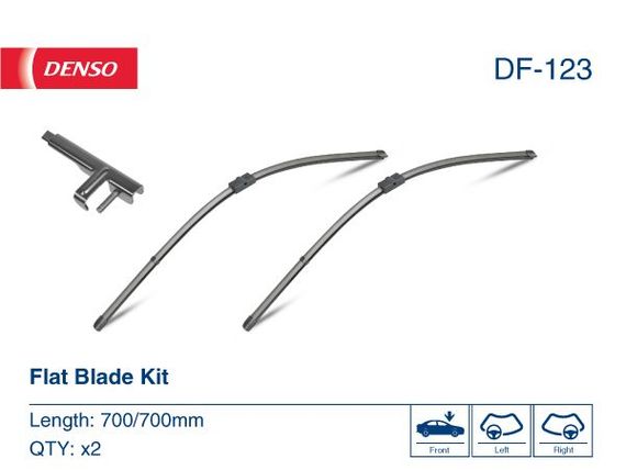 Комплект склоочисників DENSO DF-123 Flat Blade Kit 700/700 мм