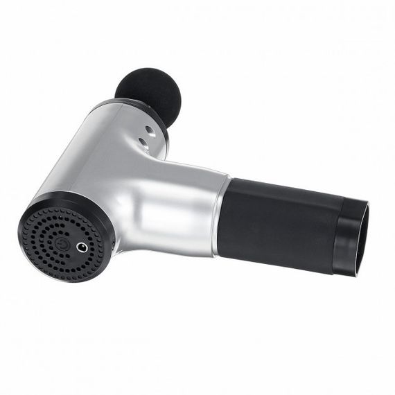 Портативний ручний м'язовий масажер для тіла Fascial Gun HG-320 Silver-Black | Зображення 6