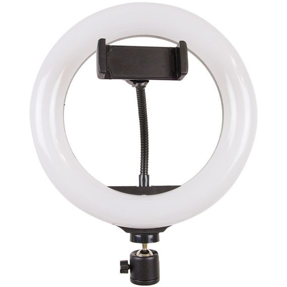 Кільцева світлодіодна LED лампа Arc Ring 10" + tripod 2.1m Black | Зображення 2