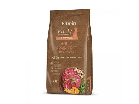 Fitmin dog Purity GF Adult Beef (для дорослих собак середніх та великих порід з яловичиною беззерновий), 2 кг | Зображення 1