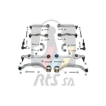 Комплект рычагов передней подвески Audi A4/A6 / VW Passat 94-05 (толстый палец со стойк. стаб.), RTS,