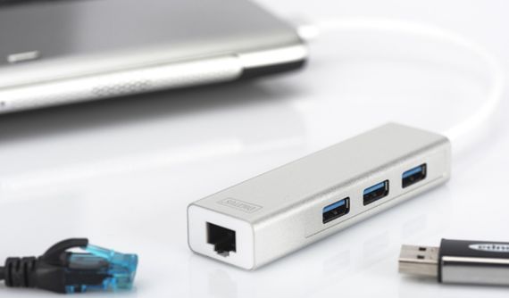 Концентратор-адаптер DIGITUS Gigabit Ethernet USB 3.0, 3xUSB, 1xLAN (DA-70250-1) | Зображення 3