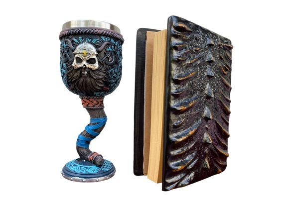 Подарунковий набір Келих 3D Молот Тора Вікінг і Блокнот 3D «Жар Серця Дракона» | Зображення 1