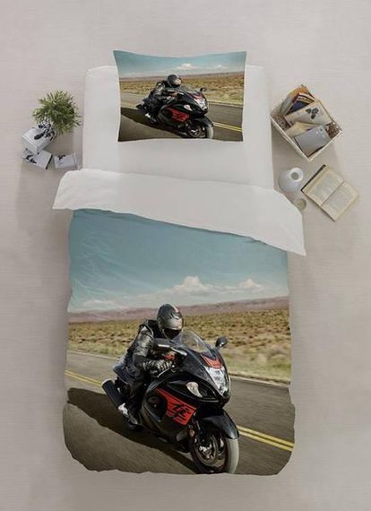 Постільна білизна дитяча Belizza Racing Ранфорс Бавовна Полуторний розмір