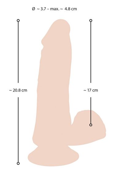 Вібратор - Nature Skin Bendable RC Vibrator with Balls | Зображення 9