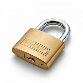 Замок МВМ навесной из латуни HR-B1-50E Никель