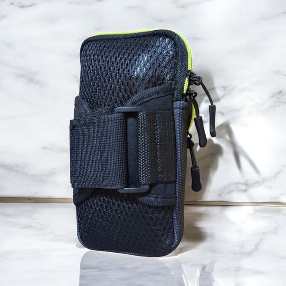 Чехол на руку Primo Sport универсальный спортивный для телефона до 6.5" - Black/Green | Зображення 5