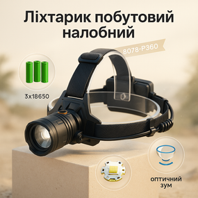 Налобный фанарь, Фонарь на голову для бега, Портативный светодиодный налобный фонарь BX-92