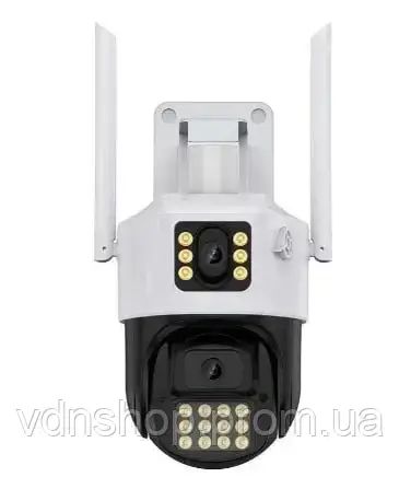 Камера 360 (P12-P6MP)-mpКамера Wifi ptz подвійний уклін 3mp+3mp= 6mp камера +12v2a power *icsee