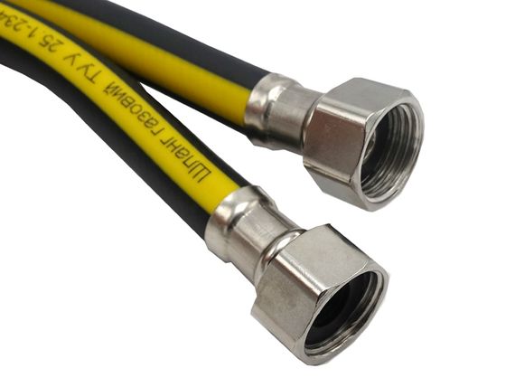 Шланг газовий ASCO гумовий чорний 1/2" ВВ 1,0 м 1/50 | Зображення 4