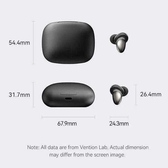 Навушники TWS Vention Tiny Earbuds T13 Black | Зображення 2