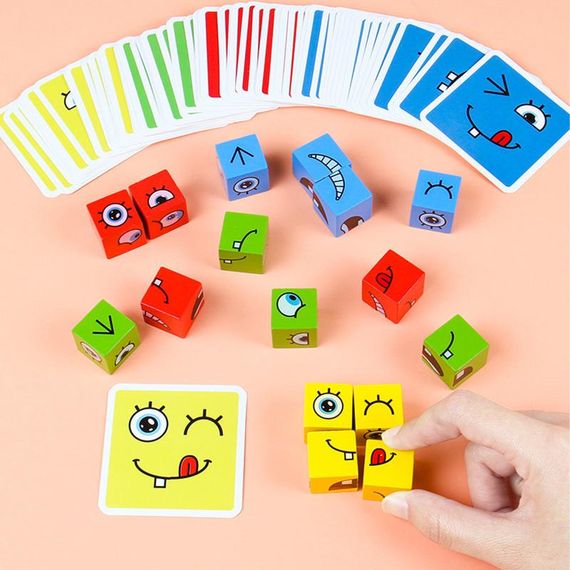 Настольная интерактивная игра Ummi Face Change Rubik's Cube White | Зображення 1