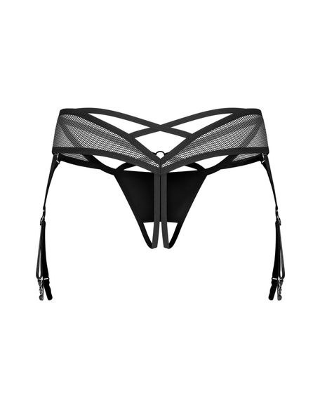 Трусики Obsessive Dominna crotchless thong S/M, Чорний, 2XL/3XL | Зображення 3