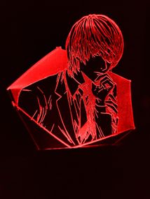 Акриловий світильник-нічник Зошит Смерті Лайт червоний tty-n000837