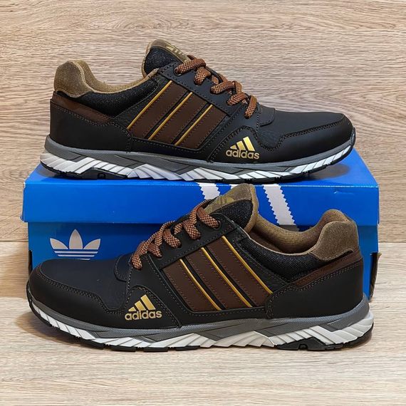 Шкіряні кросівки  Adidas  чорні | Зображення 3