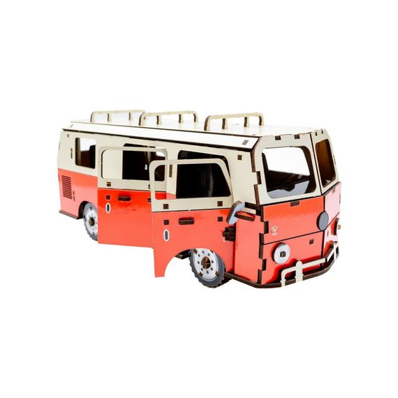 Деревянный 3D конструктор "Микроавтобус" Puz-00926, 156 деталей | Зображення 3
