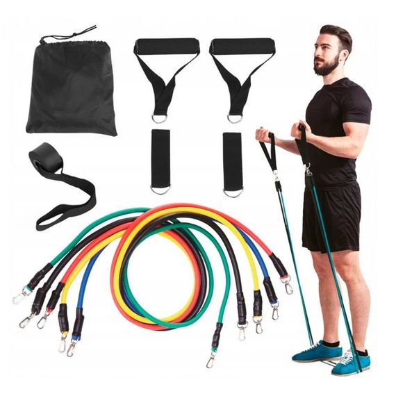 Набор эспандеров трубчатых силовых Power Strength Tube NE-PW-4, 5 шт | Зображення 2