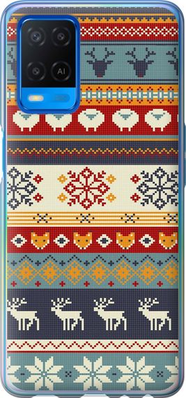 Чехол на Oppo A54 Рождественский орнамент "3303u-2306-17620"