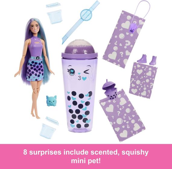 Лялька Барбі кольорове перевтілення кульки таро Оригінал Barbie Pop Reveal Taro Milk | Зображення 1