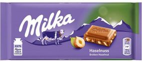 Шоколад молочний з лісовими горіхами Milka Haselnuss, 100 г, Швейцарія