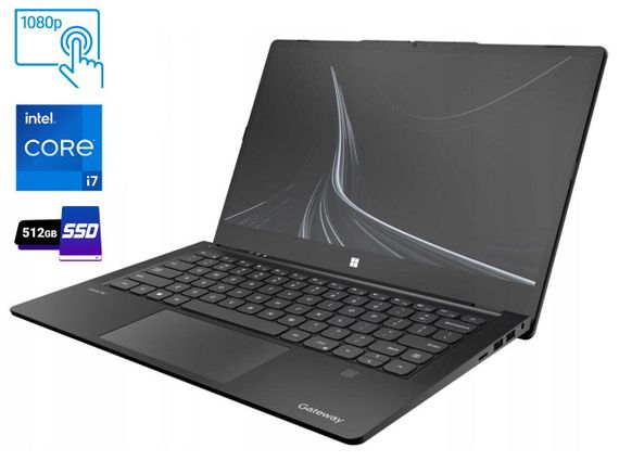 Ультрабук Б-класс Gateway GWTC71427-BK / 14.1" (1920x1080) IPS Touch / Intel Core i7-1255U (10 (12) ядер по 2.8 - 4.7 GHz) / 8 GB DDR4 / 512 GB SSD M.2 / Intel UHD Graphics / WebCam / Fingerprint б/у