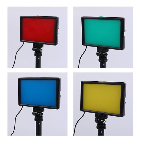 Комплект LED світла для фотозйомки 3200-5600K з регульованою яскравістю USB та 4 кольорових фільтри зі стійкою | Зображення 2