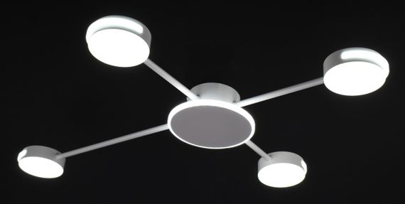 Люстра світлодіодна стельова LED світильник для квартири на стелю лед 26457 Білий 7х64х82 см. | Зображення 5