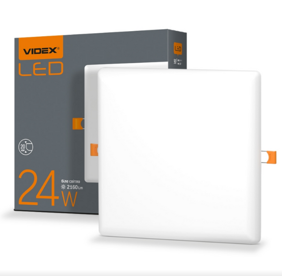 LED Світильник безрамковий квадратний 24W 4100К 220V VL-DLFS-244 Videx