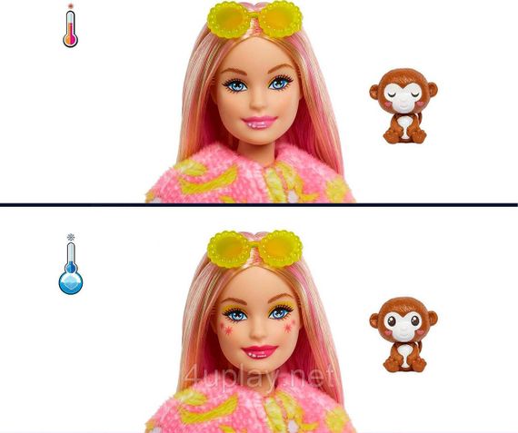 Лялька-сюрприз Barbie Cutie Reveal Monkey Plush Барбі в костюмі, Мавпочка Милашка проявляшка, мартишка Оригінал | Зображення 3