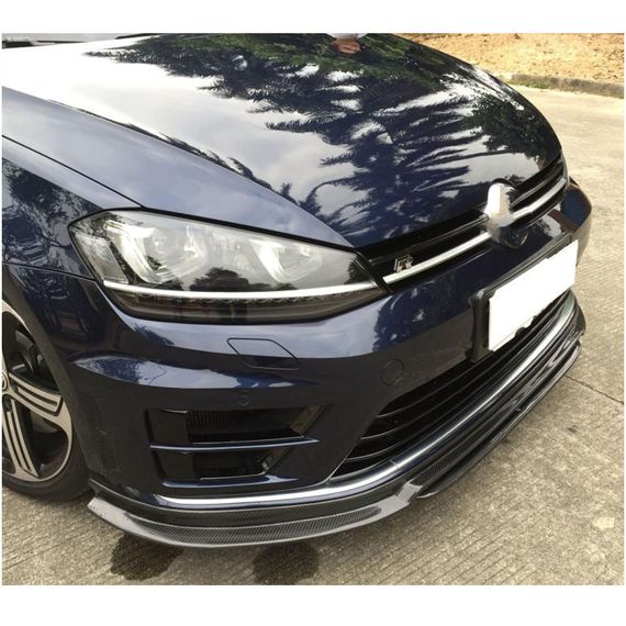 Накладка на передній бампер Lip (для R/R-Line 2012-2017, Карбон) для Volkswagen Golf 7/E-Golf рр | Зображення 2