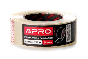 Лента клейкая упаковочная 38мкм 45мм 200м APRO