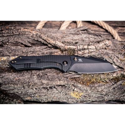 Нож Weknife High-Fin XL, Darkwash, чорний титан (WE24010-1)