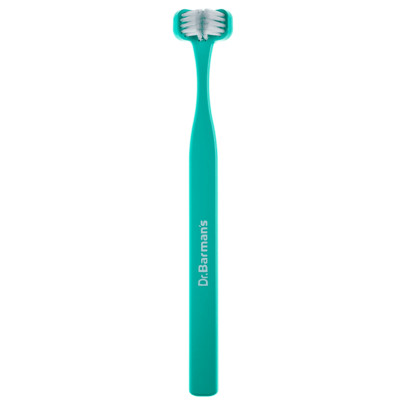 Тристороння зубна щітка Dr. Barman`s Superbrush, компактна, бірюзова