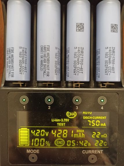 Акумулятор високострумовий Samsung Самсунг INR 21700 40T 4000 mAh батарея літій-іонна Li-Ion | Зображення 1