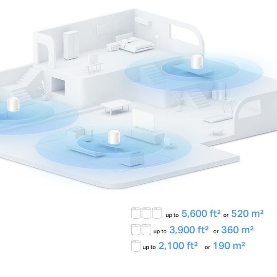 Система WiFi-Mesh TP-Link Deco X10 AX1500, 1xGE LAN, 1xGE WAN, 3мод (DECO-X10-3-PACK) | Зображення 1