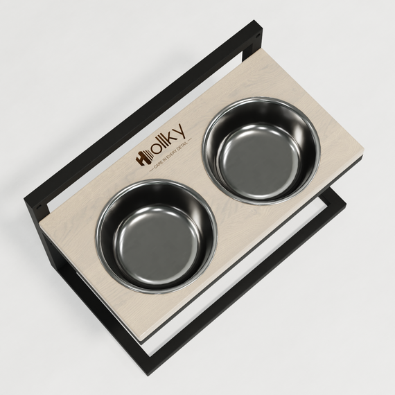 Миски на регульованій підставці для середніх собак Hollky Flex M (2 × 0.85 л) FM-422530-BLWH | Зображення 4