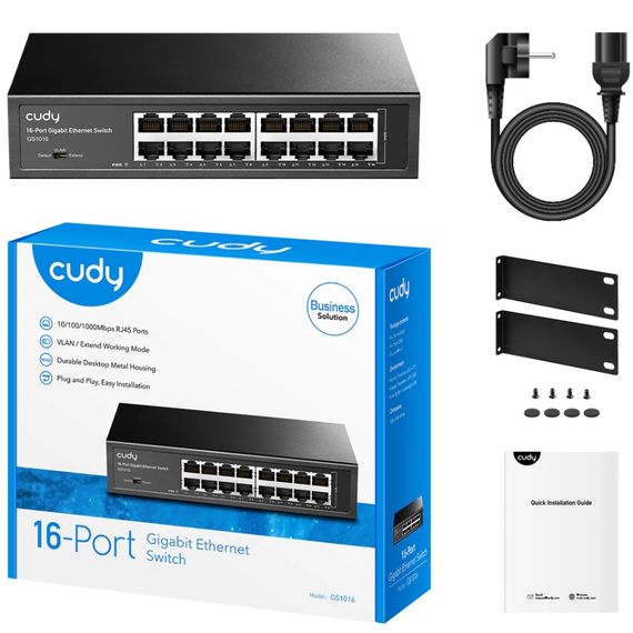 Комутатор Cudy GS1016, 16-Port Gigabit Metal Switch | Зображення 2