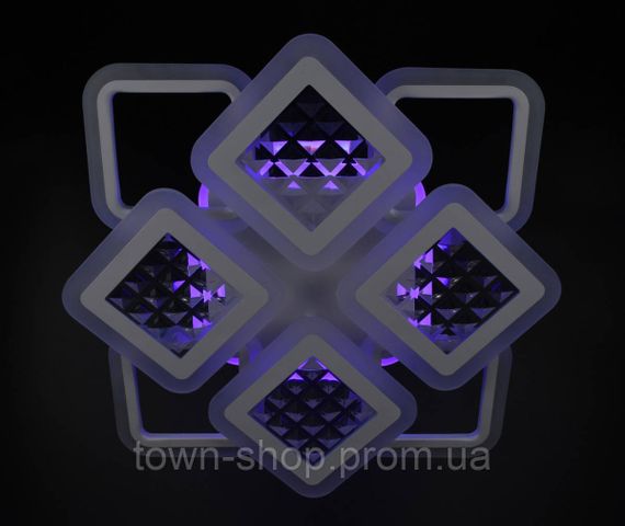 Люстра потолочная LED с пультом A2723/4+4S-RGB-wh-d Белый 11х54х62 см. | Зображення 7