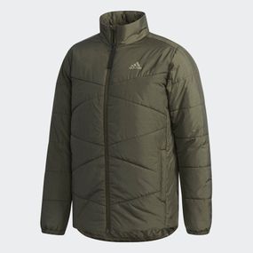 Куртка спортивна adidas Bsc Ins Jacket CZ0618 (хакі, чоловіча, осінь-зима, стьобана, синтепон, логотип адідас)