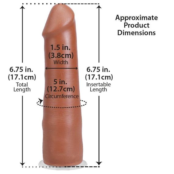 Фалоімітатор Doc Johnson The Realistic Cock ULTRASKYN - 7 Inch Caramel Sex Aura | Зображення 4