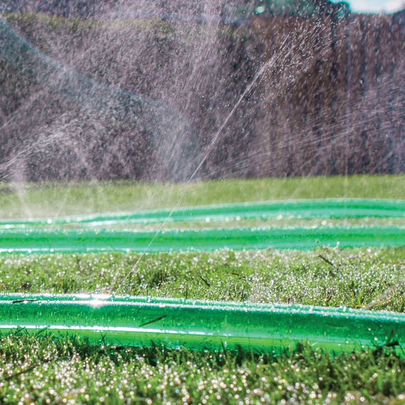 Зелений садовий шланг 10 м, для крапельного поливання грядок, клумб, квітників, чагарників | Зображення 7