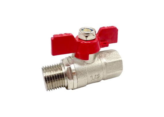 Кран кульовий Nickel PRO PN40 1/2" ЗВ червоний метелик ASCO 1/26 | Зображення 3