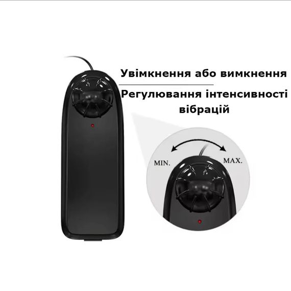 Страпон з подвійною стимуляцією та вібрацією Dual Sense Black з пультом управління | Зображення 4