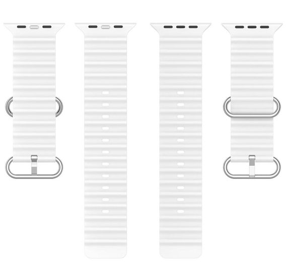 Ремінець силіконовий Primolux Ocean для годинника Apple Watch 42mm / 44mm / 45mm / 46mm - White | Зображення 2