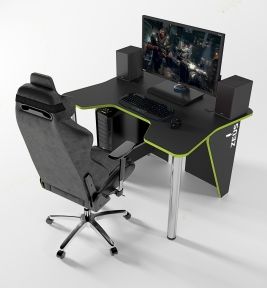 Стол геймерский игровой ZEUS IGROK-3L с LED подсветкой