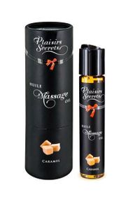 Масажна олія Plaisirs Secrets (59 мл) з афродизіаками, їстівна, подарункова упаковка, Карамель