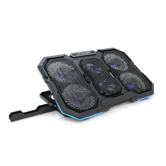 Підставка для ноутбука IceCoorel N6, 14-18", 4*95mm 1200±10% RPM + 2*70mm 2500±10 %RPM, 2xUSB2.0 + підставка для мобільного телефону