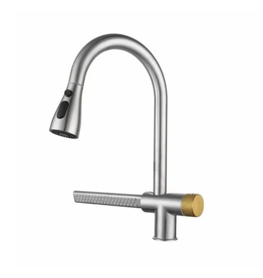 Змішувач для кухні Mixxus FOZ-014 з висувною лійкою та функцією «водоспад» (MI6536)