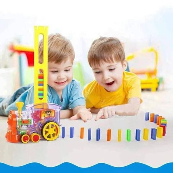 Дитяча іграшка музичний паровозик з доміно DOMINO Happy Truck